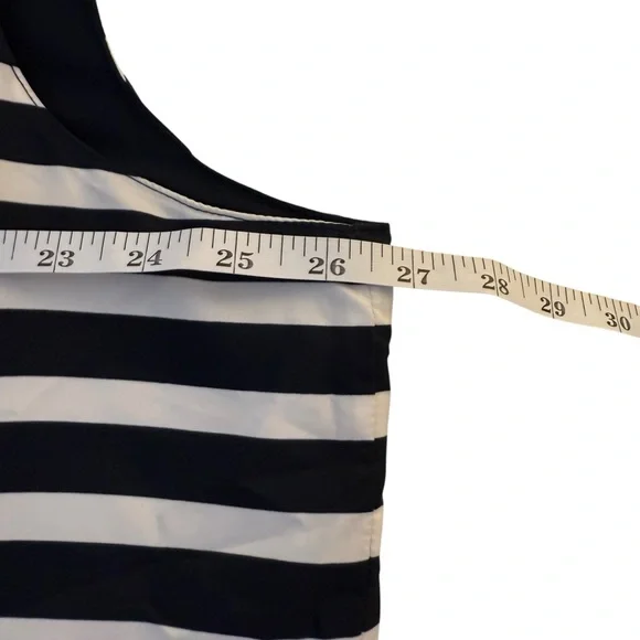 CJ Banks Navy White Striped Reversible Vest 2X Outdoor Nautical Coastal Classic - Picture 11 of 12
